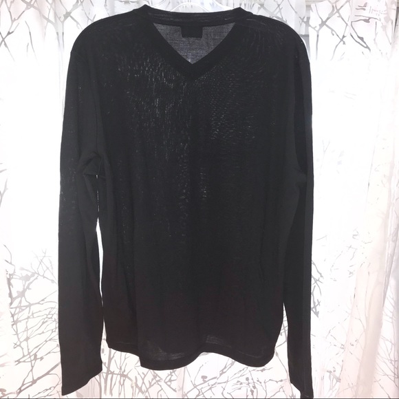 JIL SANDER mens Black v-neck wool pullover sweater top - Picture 5 of 8